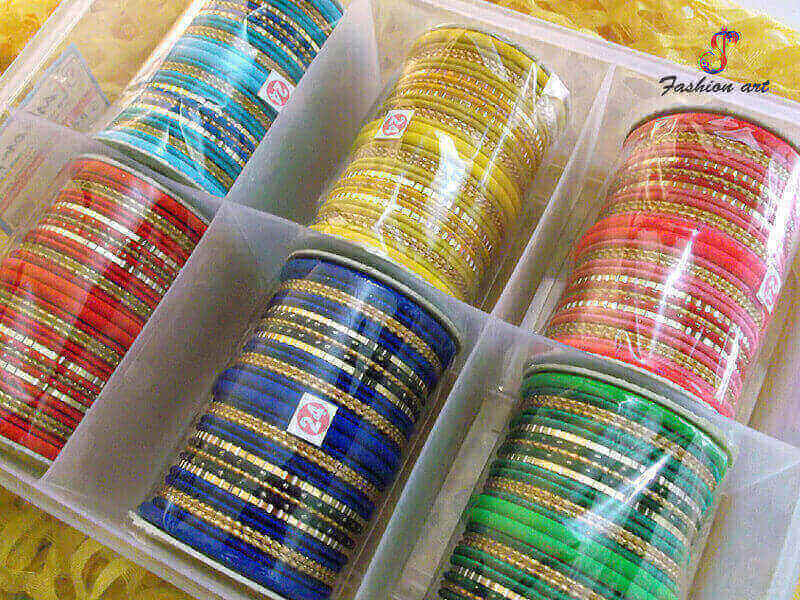 Silk Thread Bangle Sets in Naraina